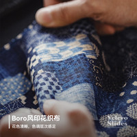 马登复古软木拖鞋子男士2025夏季外穿魔术贴休闲小众一字凉拖 黑海蓝 40