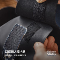 马登复古软木拖鞋子男士2025夏季外穿魔术贴休闲小众一字凉拖 黑海蓝 41