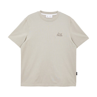 杰克·琼斯（JACK&JONES）男装短袖t恤男夏季潮流100%纯棉休闲半袖T恤男士刺绣纯色短袖 C02 伦雾灰 L 180 C02 伦雾灰 4月21日