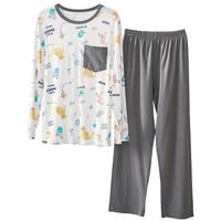 顶瓜瓜儿童莫代尔睡衣春秋长袖卡通空调服套装男童女童家居服夏季