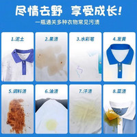 瓷露清校服净学生衣物清洁剂白色衣物洗衣粉去污渍油渍发黄清新亮白彩漂