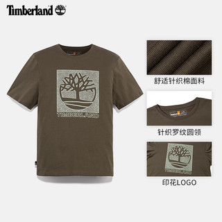 添柏岚（Timberland）官方男款短袖T恤春夏新款户外休闲透气|A6BBZ A6BBZ758/城堡色 M