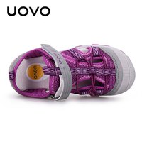 UOVO女童凉鞋2025儿童运动凉鞋包头女童夏季沙滩鞋透气潮款 玫红橘 23码