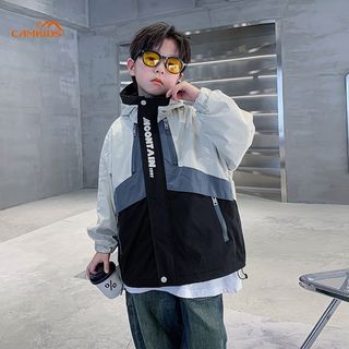 CAMKIDS男童外套春秋装冲锋衣2024风衣儿童男孩秋季防风夹克