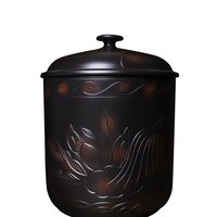 滇匠云南建水紫陶茶叶罐普洱茶收纳盒存茶罐醒茶 普洱茶饼储存罐