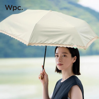 Wpc.晴雨两用伞马力欧日本黑胶遮阳伞防晒伞防紫外线小巧便携太阳伞 弯钩伞 米黄801-ND05-102