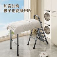 艾瑞科梯子家用折叠梯人字梯踏步板加厚加宽便携多功能晾衣梯两用梯 豪华加厚加粗红色五步