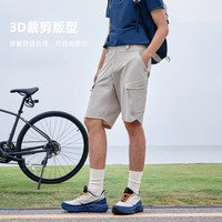 探路者（TOREAD）速干短裤软壳裤户外运动干爽舒适休闲工装直筒短裤男2025春夏 山影灰 M