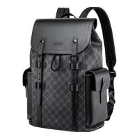 马克华菲百搭休闲商务双肩包男士大容量电脑背包经典印花潮流时尚旅行书包 双肩包+真皮钱包