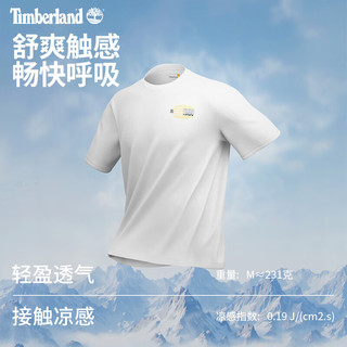 Timberland添柏岚 A5NYR 凉感透气 复古白色 L 短袖T恤