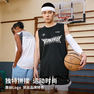 维动（VEIDOORN）背心飞逸投篮服男美式夏季篮球训练运动跑步无袖圆领坎肩V 樱花粉 2XL
