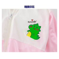 真维斯童装 JEANSWEST JNR冰丝夏季儿童防晒衣超薄透气男童女童皮肤衣沙滩防晒服 SA07粉色拼接 110 （100-110cm）