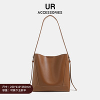 UR单肩斜挎包女包2025托特包包轻便大容量手提包【夏季】 正黑8401#