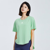 HOTSUIT短袖t恤女夏季冰丝透气速干瑜伽跑步运动上衣休闲T恤 浪雾色 M