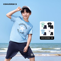 Converse匡威童装夏季男女童吸湿速干运动两件套柔软舒适凉感速干儿童套装 天空蓝 140 /68 【身高128-140cm】