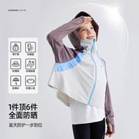 咕噜日记（Purrfect diary）【凉感】童装儿童防晒衣女童2025宝宝夏季薄款冰丝男童防晒服 PXW2409棕拼灰 110