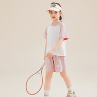 猫人 MIIOW童装儿童短袖套装男童夏季薄款家居服套装女中大童透气短袖空调服 深灰 100