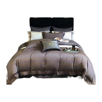 安睡宝(SOMERELLE)100S全棉素色绣花特大长绒棉四件套