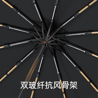 甜伞24骨全自动雨伞加大号男女晴雨两用太阳伞防晒防紫外线遮阳伞 【极夜黑】黑胶防晒+晴雨两用