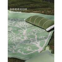 蜡笔派「醒春物语系列」知春盖毯法式超柔双边绒盖毯办公室加厚午睡盖毯 屿花集--抱枕 50*50cm(不含芯)