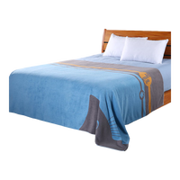 金号（KING SHORE）纯棉毛巾被 四季毛毯卡通婴儿毯 全棉办公室盖毯 蓝色