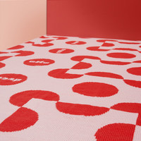 ELLE DECO蔷薇少女毛线毯柔软沙发披肩毯家居针织毯子