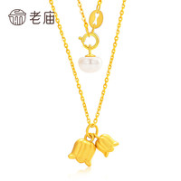 老庙S925银项链女款时尚银链子颈链小众设计感 银铃兰花项链