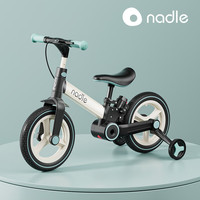 纳豆(nadle)nadle纳豆儿童自行车平衡车二合一多功能可折叠脚踏车滑行车童车 橄榄绿基础款 12寸(身高105以下购买)