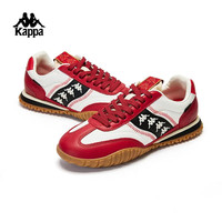 卡帕（Kappa）背靠背2024红色运动跑步德训鞋女款阿甘鞋男款 日照红/桦木白-578 22