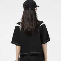 耐克(NIKE)夏季女子大勾子双勾短款运动休闲百搭短袖T恤宽松透气 DD5591-010