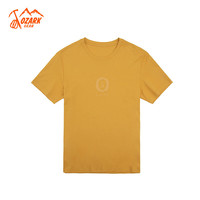 奥索卡 OZARK GEAR户外短袖T恤男2024夏季冰镐印花棉T恤圆领简约短袖 339077 黑-301 XL/180