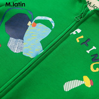M.Latin/马拉丁童装女小童2023春装主题印花柔软蝴蝶图案针织外套