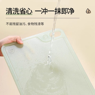 KÖBACH【康巴赫】菜板抗菌防霉家用案板厨房切水果辅食分类双面砧板 【加厚 】中号37X25-+5双合金筷套装.【持久抗菌99%】