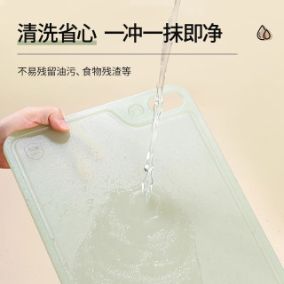 KÖBACH【康巴赫】菜板抗菌防霉家用案板厨房切水果辅食分类双面砧板 【加厚 】中号37X25-+5双合金筷套装.【持久抗菌99%】