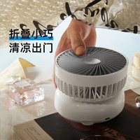 【李佳琦母婴节】EDON爱登桌面电风扇办公室小型mini台扇无线长续航便携充电摇头甜甜圈电风扇