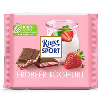RITTER SPORT德国瑞特斯波德 Ritter SPORT夹心牛奶排块运动黑巧克力100g 蜂蜜扁桃仁巧克力100g