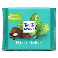 RITTER SPORT德国瑞特斯波德 Ritter SPORT夹心牛奶排块运动黑巧克力100g 阿尔卑斯巧克力100g