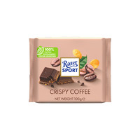 RITTER SPORT德国瑞特斯波德 Ritter SPORT夹心牛奶排块运动黑巧克力100g 玉米咖啡巧克力100g 玉米咖啡巧克力袋装100g