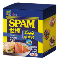 荷美尔（Hormel）世棒SPAM午餐肉罐头方便面搭档即食速食早餐火锅搭档烧烤香锅食材 经典原味60g*5包
