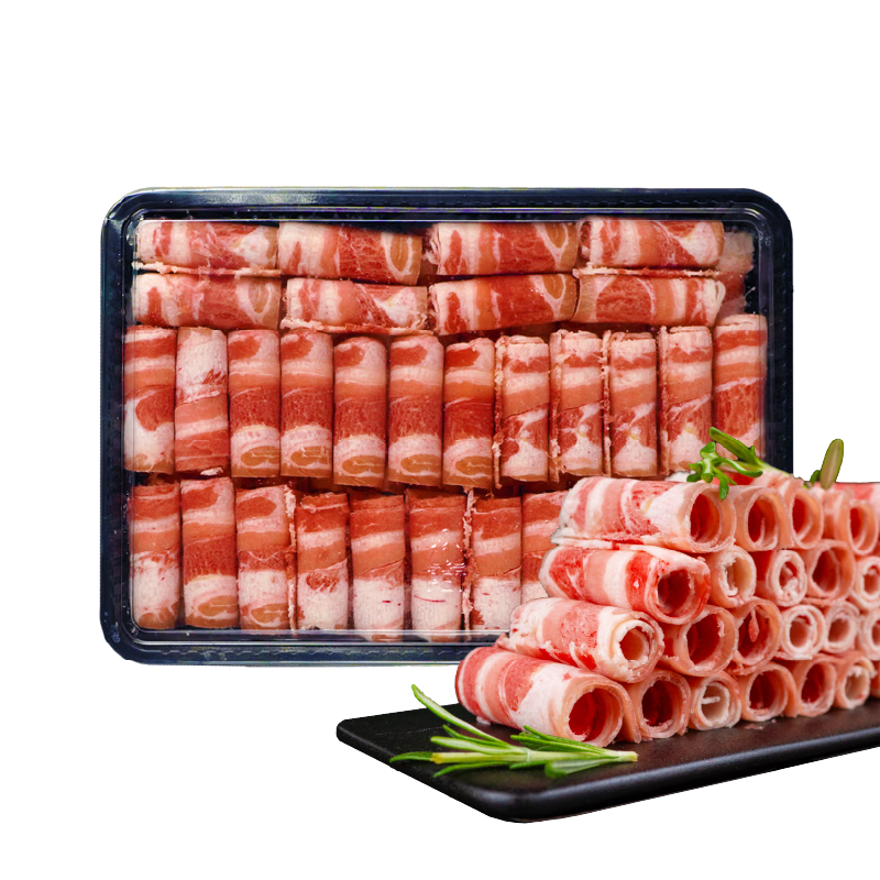 东方港湾 澳洲谷饲原切牛肉卷 净重 肥牛卷牛肉片烧烤火锅食材生鲜涮