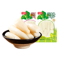 邬辣妈泡椒水晶萝卜 脆嫩下饭菜酸萝卜丁拌面泡菜湖南特产休闲食品 桥头河水晶小萝卜山椒味*4袋