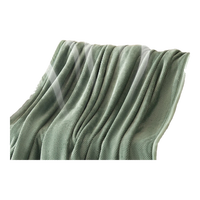 然牌 毛毯冬季可铺可盖加厚加绒法兰绒午睡毯自营菠萝格稚草绿