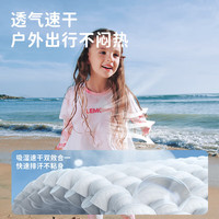 lemonkid女童防晒T恤假两件速干防晒衣上衣运动长袖衫 曼塔花朵粉140