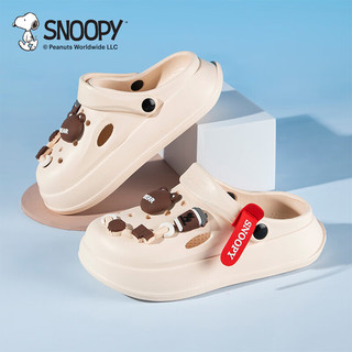 SNOOPY史努比童鞋儿童洞洞鞋夏季新款防滑卡通拖鞋男女童宝宝休闲沙滩鞋  30 -31 码适合脚长18.0-18.7cm