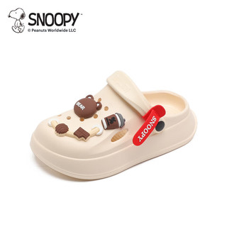SNOOPY史努比童鞋儿童洞洞鞋夏季新款防滑卡通拖鞋男女童宝宝休闲沙滩鞋  30 -31 码适合脚长18.0-18.7cm