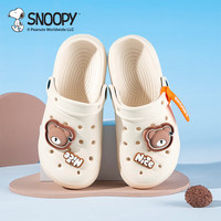 SNOOPY史努比童鞋儿童洞洞鞋夏季新款男女童防滑凉拖鞋宝宝休闲沙滩鞋 24 -25 码适合脚长15.0-15.7cm