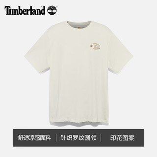 Timberland添柏岚 A5NYR 凉感透气 复古白色 L 短袖T恤