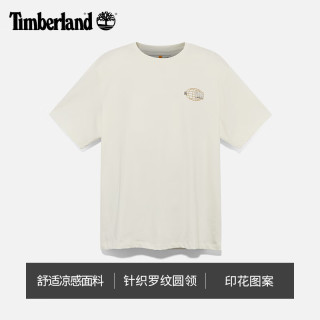 Timberland添柏岚 A5NYR 凉感透气 复古白色 L 短袖T恤