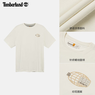 Timberland添柏岚 A5NYR 凉感透气 复古白色 L 短袖T恤