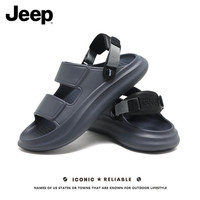 JEEP/吉普凉鞋男士软底夏季防滑男款一脚蹬户外沙滩开车两穿拖鞋
